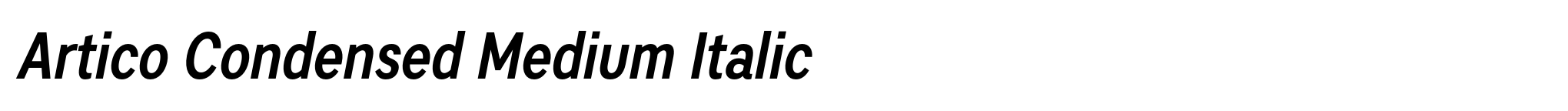 Artico Condensed Medium Italic image